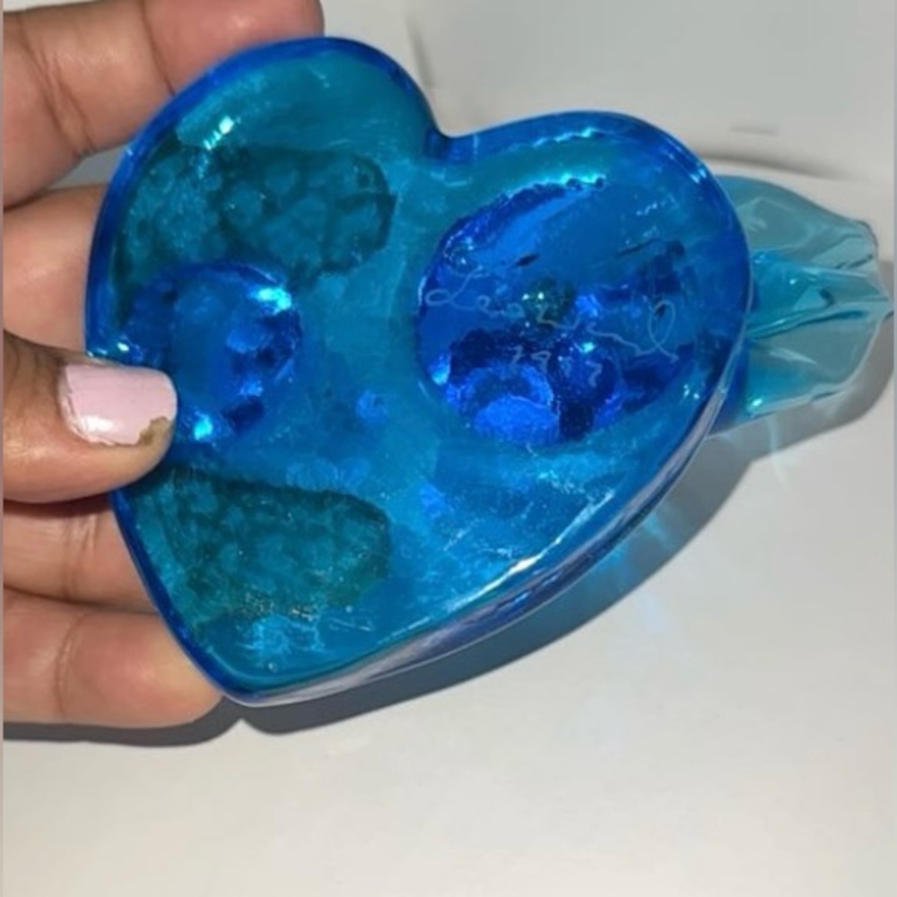 Blue Bird of Happiness Double Heart Signed Leo Ward Terra Studios 1997 - Picture 8 of 8